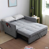 推拉两用沙发床宜家多功能1.2米1.8双人布艺小户型可折叠铁艺1.5