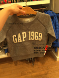 Gap男童 简洁字母印花圆领套头卫衣232621