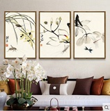 新中式画现代简约卧室客厅沙发背景墙装饰画齐白石水墨画书房挂画