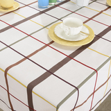 艾沫_达格欧式田园格子桌布布艺 纯棉帆布长方形茶几布台布餐桌布