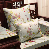 中式刺绣花抱枕红木沙发靠垫仿古实木圈椅腰靠枕床头大靠背套含芯