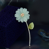 唯美立体梅花天然珍珠胸针 韩国原装进口精致独特别针配饰 新品