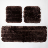 冬季短羊毛三件套单片保暖汽车坐垫丰田汉兰达凯美瑞RAV4威驰锐志