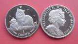 英属马恩岛2013年猫-1克朗纪念币