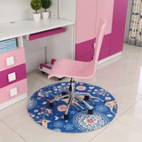 儿童房间卡通动漫圆形地毯卧室可爱电脑椅转椅垫吊篮爬行地垫机洗