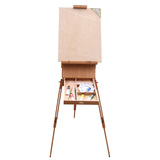 实木油画箱便携折叠手提式油画架美术绘画写生工具油画箱进口榉木