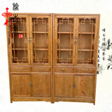 明清仿古家具 中式实木书柜 储物柜 书橱自由组合 榆木柜子 特价