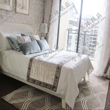 样板间欧式中式地毯客厅茶几沙发地毯卧室床边手工地毯满铺定制