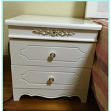 床头柜简约实木钢琴烤漆宜家白色烤漆床边柜新款现代床角柜 组装