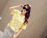 夏季夏天夏装韩版女装加大码宽松短袖T恤破洞套头上衣服体恤桖潮