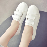 夏季浅口帆布鞋女鞋透气小白鞋护士学生平跟单鞋内增高休闲鞋韩版