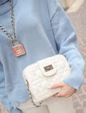 包包2016新款韩版潮女包斜挎单肩包菱格链条小包包转锁绣线手拿包
