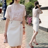 2016夏季新款韩版女装名媛气质雪纺两件套显瘦包臀裙小香风套装裙