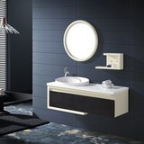 梦莱德 美式 浴室柜 实木台上盆洗手洗脸盆柜 浴室柜组合1.2米