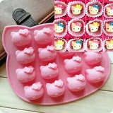 _Hellokitty猫硅胶手工精油皂蛋糕DIY模具新 大小号方圆 16连格花