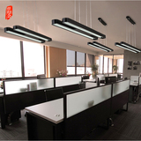 长条形办公室吊灯长方形灯LED卧室现代简约创意个性餐厅书房灯