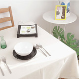 白色台布桌布布艺纯色简约纯棉加厚餐厅饭店餐桌布茶几布长方形