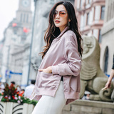2016夏季韩版新款纯色薄款短外套女长袖圆领夹克开衫显瘦棒球服潮