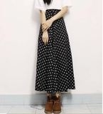 【天天特价】夏季新款雪纺半身裙女学生韩版波点裙子高腰显瘦长裙