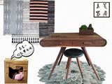 定制北欧现代简约日式风格橡木黑胡桃木化妆桌梳妆台
