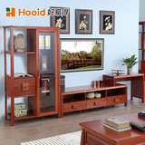好易得实木电视柜组合榆木客厅新中式电视机柜地柜小户型K07