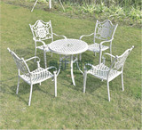 户外桌椅休闲洽谈一桌四椅组合铸铝家具花园别墅庭院阳台桌椅组合