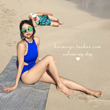 韩国新款小胸聚拢露背显瘦钢托比基尼三角分体沙滩泳衣女