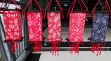 云南手工灯笼凤凰江南风阳台餐厅装饰布艺中式印花喜庆创意灯罩
