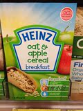 5盒包邮 英国Heinz亨氏苹果燕麦谷物米糊米粉婴幼儿童辅食 4个月+