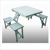 户外折叠桌 铝合金桌 广告桌 连体桌椅 便携桌椅餐桌 塑料桌椅
