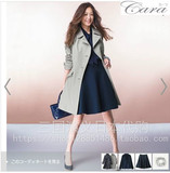 日本代购Cara2016新款羊皮中长款风衣大衣外套