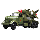 升辉建军节纪念车合金导弹车1:32儿童玩具车导弹运输车声光开门
