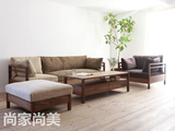 尚家尚美：日式家具丨北欧风格丨实木沙发丨小居室休闲沙发S1