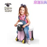 正版小羊肖恩旅行箱骑行书包行李箱可坐可骑儿童玩具卡通学步车