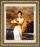 古典名画十字绣裸体人美女抱陶美人物油画客厅简约现代满绣欧式秀