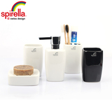 瑞士SPIRELLA创意陶瓷浴室洗漱用品套件卫浴五件套 礼盒套装 包邮