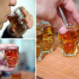 威士忌骷髅杯 创意红酒杯 白酒杯 玻璃杯 骷髅杯 套装4个
