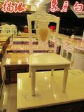 实木餐椅 全橡木 白色烤漆亮光 欧式餐椅 贴金箔 酒店餐椅 家用椅