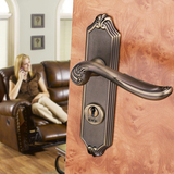 【德国EKF】青古铜室内门锁房门锁具 欧式执手机械门锁