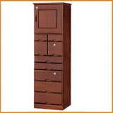 典峰家具 实木办公文件柜带锁可移动多斗柜现代多抽屉收纳储物柜