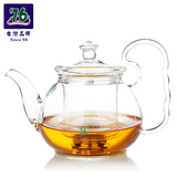 台湾76 玻璃花茶壶 过滤 加厚耐热玻璃茶壶 泡茶器 透明水果茶具
