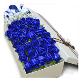 重庆鲜花蓝色妖姬蓝玫瑰鲜花礼盒重庆同城速递爱意表达生日鲜花