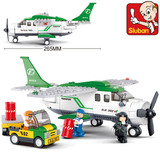 快乐小鲁班飞机系列积木 儿童拼装玩具男孩5-6岁生日礼物创意新奇