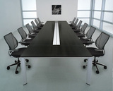 办公家具办公桌会议桌板式大型洽谈桌简易时尚现代长方长形钢架脚