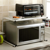 欧润哲外贸正品时尚白色黑色铁艺单层微波炉架厨房放烤箱置物架子