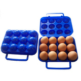 户外野炊 6只12只装 便携野营蛋盒 野餐鸡蛋盒 防破碎蛋盒 鸡蛋蓝