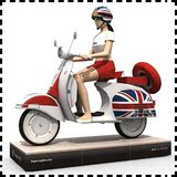 意大利韦士柏Vespa 150踏板车 纸模型 摩托车模型 手工 家居摆件