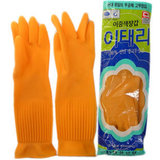 韩国进口 天然乳胶 橡胶 洗碗手套/刷碗/擦地 加长型 家务手套 L