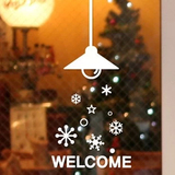 欢迎光临雪花玻璃贴纸 圣诞夜的夜 墙贴画 吊灯装饰 墙贴