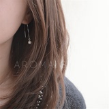 AROMA  韩国S925纯银宋慧乔同款珍珠银耳线防过敏不掉色耳饰E017